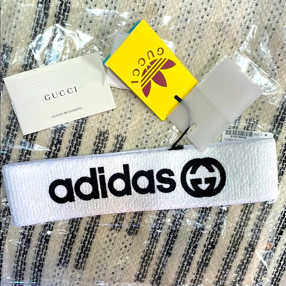 $ALE - Gucci Adidas White Headband